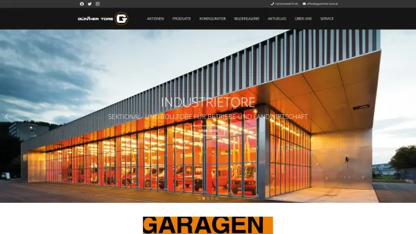 Website Screenshot: Doors - Oberösterreichs größter Türenfachmarkt - Günther Tore Österreich | Garagentore & Sektionaltore - Date: 2023-06-22 15:10:51
