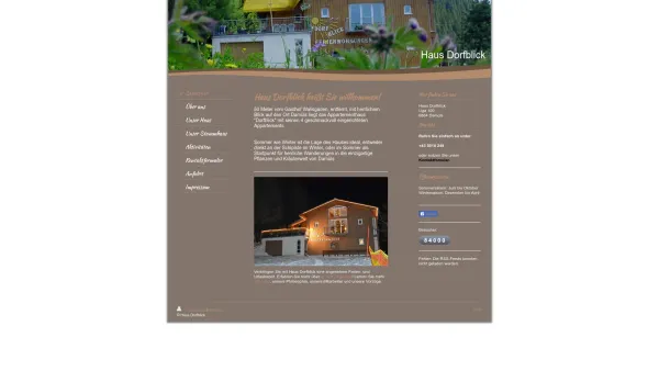 Website Screenshot: Appartement Der Berggasthof Walisgaden Damüls heisst SIe - Haus Dorfblick - Startseite - Date: 2023-06-22 15:10:51