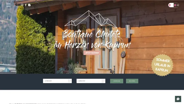Website Screenshot: Dorfchalets Kaprun - Ferienhäuser und Appartements | Dorfchalets Kaprun - Date: 2023-06-15 16:02:34