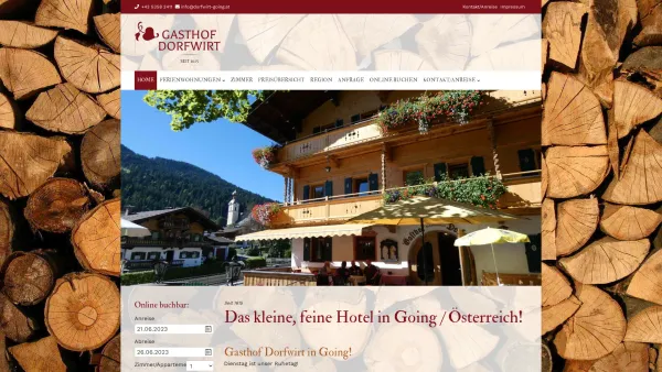 Website Screenshot: Gasthof Dorfwirt Going - ▷ Hotel in Going ⇒ Österreich - Gasthof Dorfwirt - Date: 2023-06-22 15:10:51