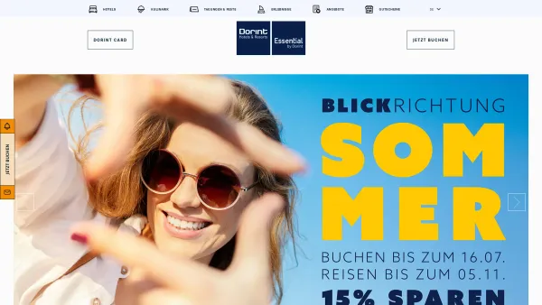 Website Screenshot: Dorint Hotels Resorts Expect more mehr als 85 Destinationen - Dorint Hotels | 64x in Deutschland, Österreich & der Schweiz - Date: 2023-06-22 15:00:18