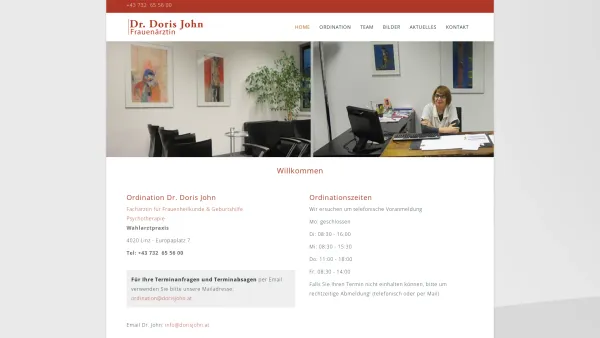 Website Screenshot: Dr.med. Doris John - Dr. Doris John | Frauenärztin in Linz - Date: 2023-06-15 16:02:34