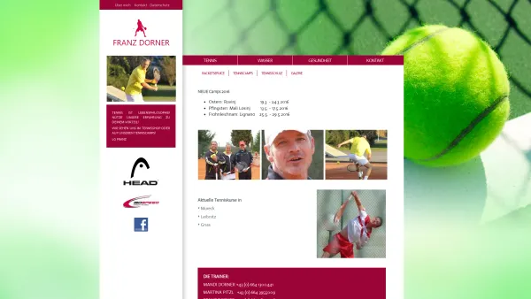 Website Screenshot: Gesundheit Sport Franz Dorner Tennis - Tennis - Dorner.cc - Date: 2023-06-22 15:00:18