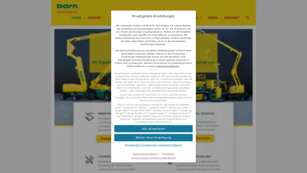 Website Screenshot: Dorn Lift GmbH - Arbeitsbühnen kaufen & mieten | Dorn Lift GmbH Vorarlberg - Date: 2023-06-22 15:00:18