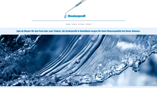Website Screenshot: Ing. G. Pucher Dosierprofi für Wasserdesinfektion und Hygienestandards - Pool | Wasser | Reinigung | Ing. Gerhard Pucher | Nestelbach - Date: 2023-06-22 15:00:18