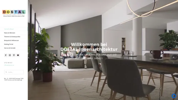 Website Screenshot: DOSTAL Wohn GmbH - DOSTAL Innenarchitektur – Planungsstudio mit Showroom in Linz – Exklusive Marken Möbel & Konzepte seit 1954 - Date: 2023-06-22 15:00:18