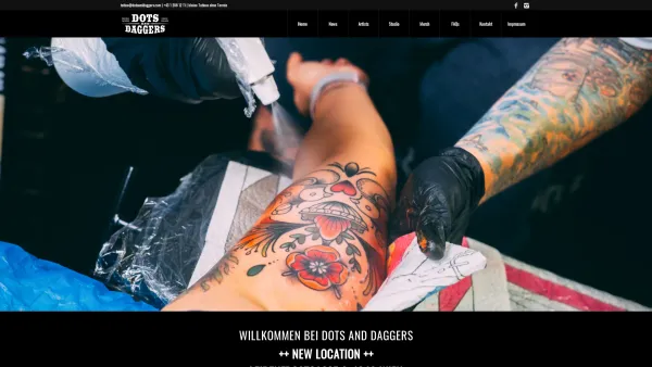 Website Screenshot: Dots and Daggers Tattoo und Piercing - Dots and Daggers Tattoo - Date: 2023-06-22 15:00:18