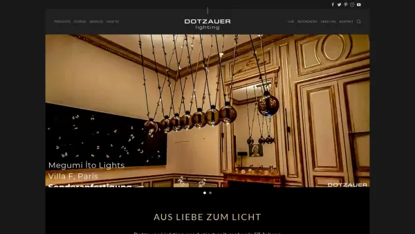Website Screenshot: DOTZAUER DECORATIVE LIGHTING - Willkommen in der Manufaktur Dotzauer Lighting Brunn am Gebirge! - Date: 2023-06-14 10:39:29
