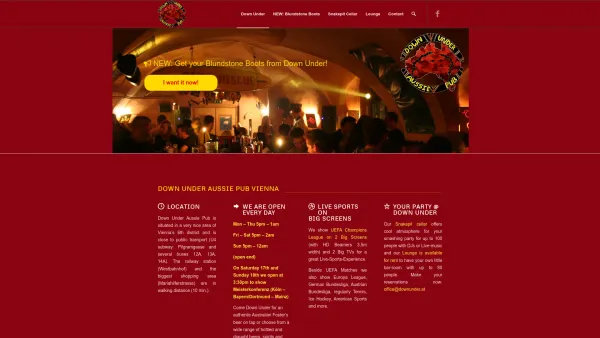 Website Screenshot: Down Under Aussie Pub - DownUnder Aussie Pub Vienna - Date: 2023-06-22 15:00:18