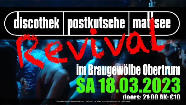 Website Screenshot: Discothek Startseite - Discothek Postkutsche Mattsee REVIVAL - Date: 2023-06-22 15:00:18