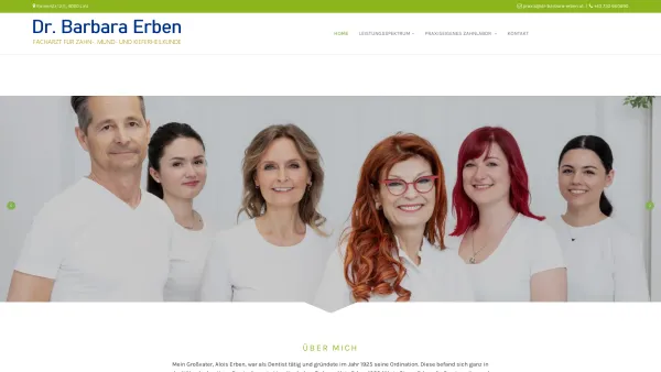 Website Screenshot: Zahnarzt Praxis Dr. Barbara Erben - Zahnarzt Dr. Barbara Erben in Linz - Date: 2023-06-22 15:00:18