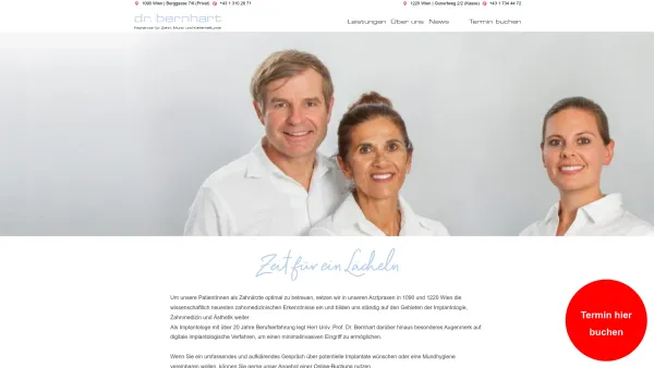 Website Screenshot: Zahnarzt Prof. Dr.Bernhart - Dr. Bernhart - Fachärzte für Zahn-, Mund- und Kieferheilkunde - Date: 2023-06-22 15:00:18