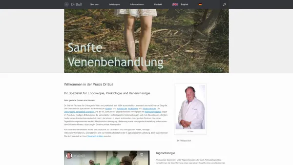 Website Screenshot: Dr. Philipp Bull - Ordination Dr. Bull | Chirurgie & Endoskopie | Venen Wien ? - Date: 2023-06-22 15:00:18
