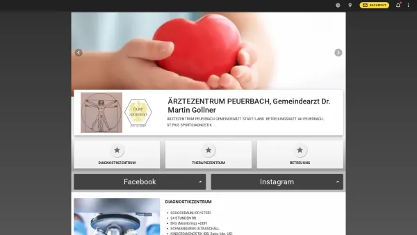 Website Screenshot: Dr. Gollner MartKarl Gemeindearzt der Stadt Peuerbach - ÄRZTEZENTRUM PEUERBACH, Gemeindearzt Dr. Martin Gollner | Peuerbach | Dr-gollner.at - Date: 2023-06-22 15:00:18