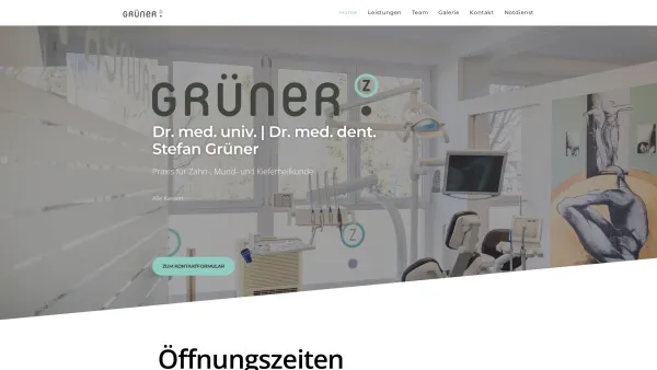 Website Screenshot: Dr. Susanne DDr. Stefan Grüner Praxis für Zahn Mund und Kieferheilkunde - DDr. Grüner – Zahnarztpraxis Lienz - Date: 2023-06-22 15:00:18