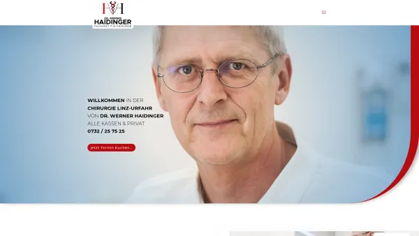 Website Screenshot: Ordination Dr. Werner Haidinger, FA für Chirurgie - Dr. Werner Haidinger | Chirurgie Linz-Urfahr - Date: 2023-06-22 15:00:18