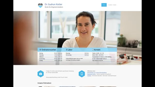 Website Screenshot: Dr.Gudrun Koller - Ordination Dr. Gudrun Koller - Date: 2023-06-14 10:47:24