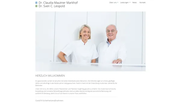 Website Screenshot: Zahnärztliches Zentrum - Dr. Mautner Markhof und Dr. Leopold – Moderne Zahnklinik im Herzen Wiens - Date: 2023-06-22 15:00:18
