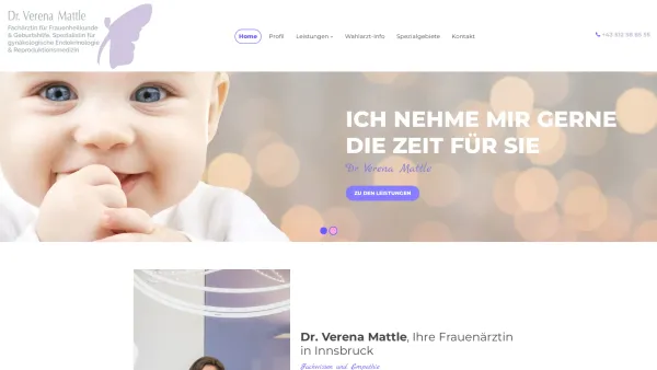 Website Screenshot: Dr. Verena Mattle - Dr. Verena Mattle - Ihre Frauenärztin in Innsbruck - Date: 2023-06-15 16:02:34