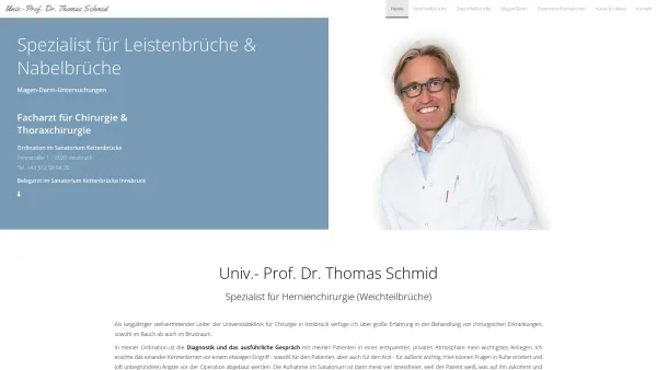 Website Screenshot: Univ.Prof. Dr. Thomas Schmid - Dr. Thomas Schmid - Date: 2023-06-14 10:39:31