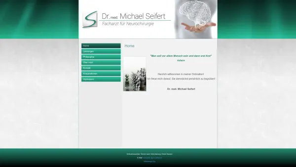 Website Screenshot: Dr. Michael Seifert, Facharzt für Neurochirurgie - Home - Date: 2023-06-22 15:10:51