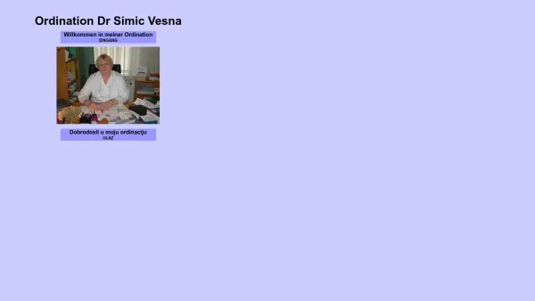 Website Screenshot: Ordination Dr. Simic Vesna - Ordination Dr. Simic Vesna - Date: 2023-06-22 15:10:51