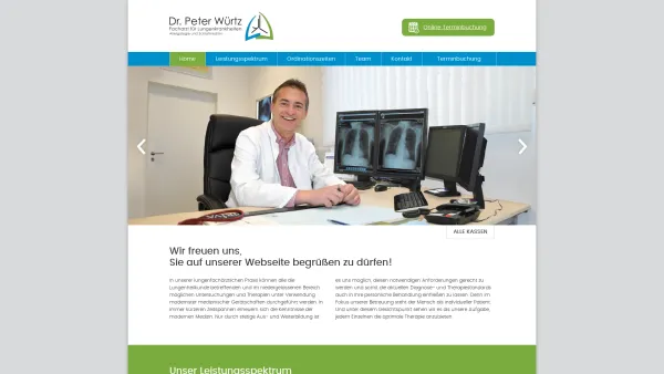 Website Screenshot: Dr. Peter Würtz Facharzt für Lungenheilkunde - Dr. Peter Würtz - Facharzt für Lungenkrankheiten - Date: 2023-06-22 15:16:20