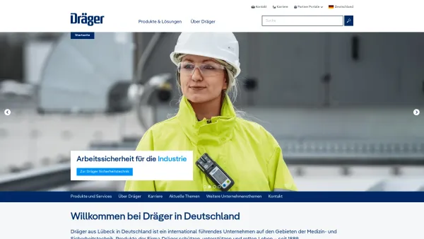 Website Screenshot: Dräger Safety  DrÃ¤ger Safety - Dräger Deutschland – Medizin- und Sicherheitstechnik seit 1889 | Dräger - Date: 2023-06-22 15:16:20