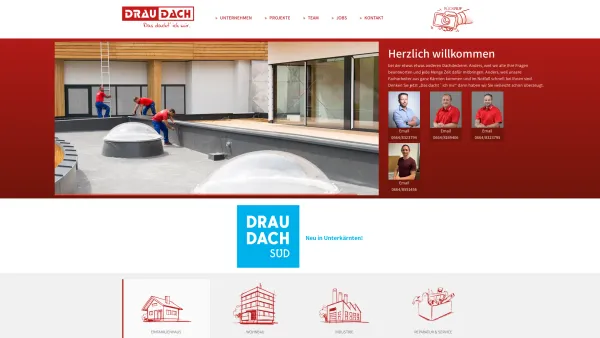 Website Screenshot: DrauDach - Dachdeckerei & Spenglerei GmbH - Drau Dach - das dacht' ich mir: Drau Dach - Das dacht' ich mir. - Date: 2023-06-22 15:16:21