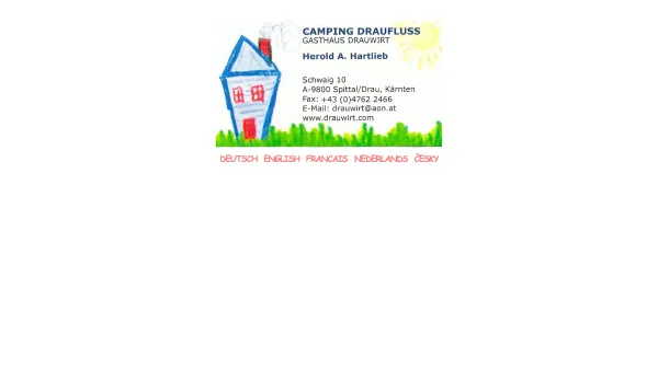 Website Screenshot: Gasthaus "Drauwirt" - Draufluss Camping - Date: 2023-06-14 10:37:29