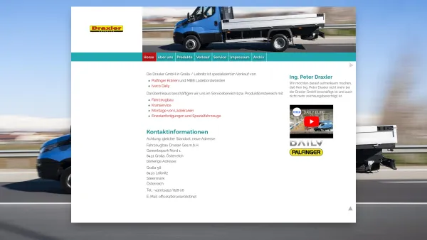 Website Screenshot: Fahrzeug Bau Draxler Ges.m.b.H Leibnitz - Draxler Fahrzeugbau in Gralla / Leibnitz - Willkommen bei Draxler Fahrzeugbau Gralla - Leibnitz - Date: 2023-06-22 15:16:21