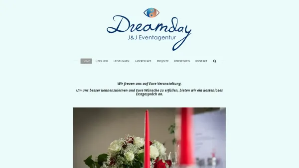 Website Screenshot: DreamDay - Dreamday J&J Eventagentur - Date: 2023-06-22 15:16:21