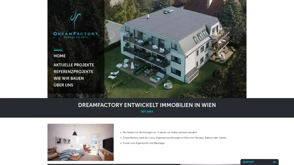 Website Screenshot: Dreamfactory Liegenschaftsentwicklung GmbH - Dreamfactory - Wohnen mit Herz | Exklusive Eigentumswohnungen in Wien - Date: 2023-06-22 15:16:21