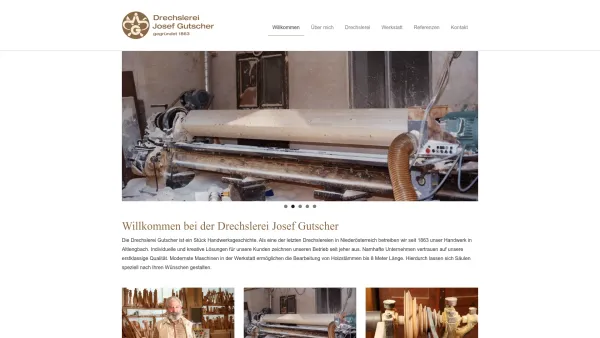 Website Screenshot: Drechslerei Gutscher - Drechslerei Josef Gutscher - Date: 2023-06-22 15:16:21
