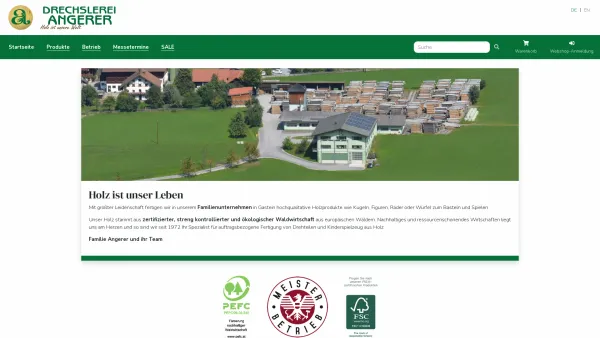Website Screenshot: Drechslerei Angerer GmbH - Drechslerei Angerer - Date: 2023-06-26 10:26:16
