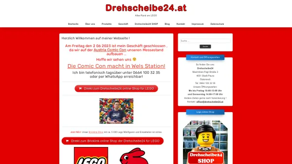 Website Screenshot: Drehscheibe24.at - Drehscheibe24.at | Der LEGO / Duplo online Shop in Österreich - Date: 2023-06-15 16:02:34