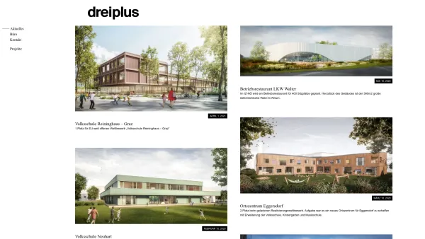 Website Screenshot: dreiplus architektur _ heil hoinkes federspiel _ graz innsbruck - dreiplus Architekten - Date: 2023-06-22 15:00:18