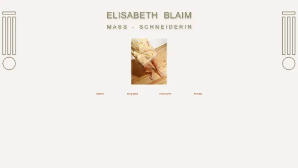 Website Screenshot: Maß-Schneiderei Elisabeth Blaim Wien präsentiert Kostüme Brautmode Capes und vieles mehr - Elisabeth Blaim - Schneiderei - Date: 2023-06-22 15:00:19