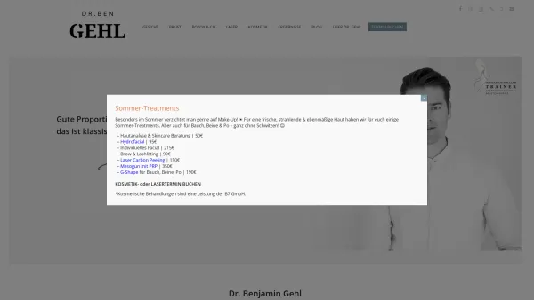 Website Screenshot: Ordination Dr. Benjamin Gehl Plastische Chirurgie Wien - Ordination Dr. Benjamin Gehl | Wien | Plastische Chirurgie Wien - Date: 2023-06-14 10:46:41