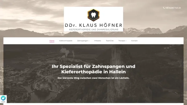 Website Screenshot: Höfner Klaus drhoefner.com - Zahnarzt Hallein - DDr. Klaus Höfner - Date: 2023-06-22 15:00:19