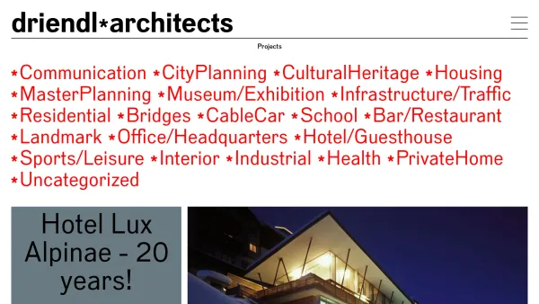 Website Screenshot: Mag.arch. Georg driendl*architects - driendl*architects - Date: 2023-06-22 15:00:19