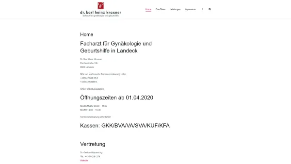 Website Screenshot: Dr.med. Karl Heinz Kraxner - Dr. Karl Heinz Kraxner – Eine weitere WordPress-Website - Date: 2023-06-22 15:00:19