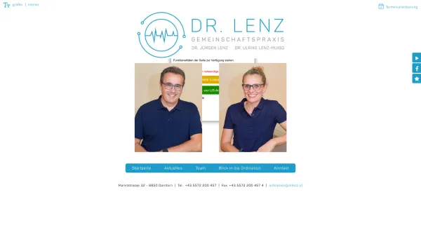 Website Screenshot: Dr. Jürgen Lenz FA für Innere Medizin - Facharzt | Internist | Allgemeinmedizin | Akupunktur | Dornbirn - Date: 2023-06-22 15:00:19