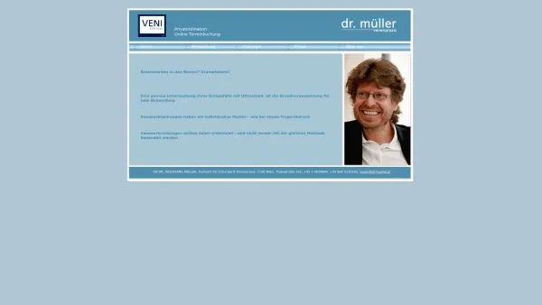 Website Screenshot: Venenpraxis Dr. Wolfgang Müller - OA DR. WOLFGANG MÜLLER, Facharzt für Chirurgie & Venenpraxis - Date: 2023-06-22 15:00:19