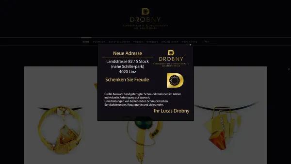 Website Screenshot: Drobny Atelier und Schauraum - Home - DROBNY - Goldschmiede - Date: 2023-06-22 15:00:19