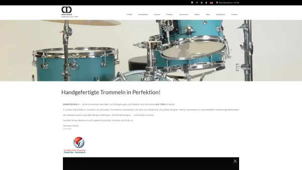 Website Screenshot: DRUM DESIGN Christian Färber - DRUM DESIGN – Handmade Drums since 1998 - Date: 2023-06-22 15:00:19