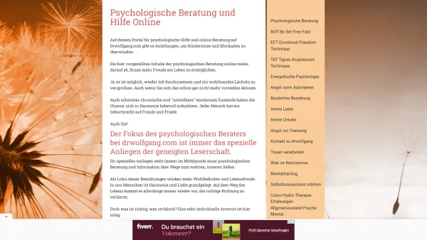 Website Screenshot: Dr. Wolfgang Huisbauer Psychologische Beratung - Meine wirksame Psychologische Beratung und rasche Hilfe für Sie - DrWolfgang.com Psychologische Beratung - Date: 2023-06-26 10:26:15