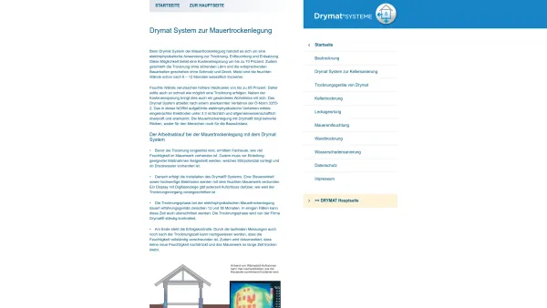 Website Screenshot: drymat-system mauertrockenlegen - Drymat System Mauertrockenlegung - Date: 2023-06-14 10:39:31