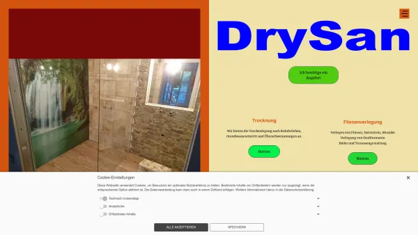 Website Screenshot: DrySan e.U. Trocknung & Sanierung - DrySan e.U. - Startseite - Date: 2023-06-14 10:37:32
