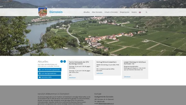 Website Screenshot: Gemeindeamt der Gemeinde Dürnstein - Dürnstein: Willkommen bei der Gemeinde Dürnstein - Date: 2023-06-15 16:02:34